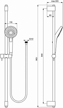 Душевой гарнитур Ideal Standard Ideal Rain Evo Round L3 B2237AA Хром