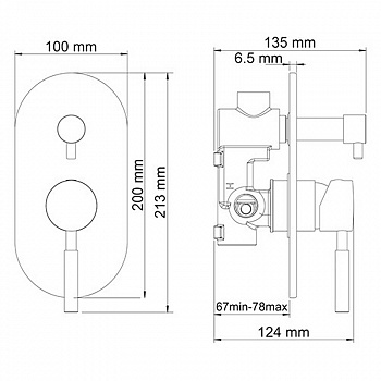 Смеситель для душа WasserKRAFT Wern 4241 Хром матовый
