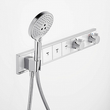 Смеситель для душа Hansgrohe Rain Select 15357400 с термостатом Белый хром