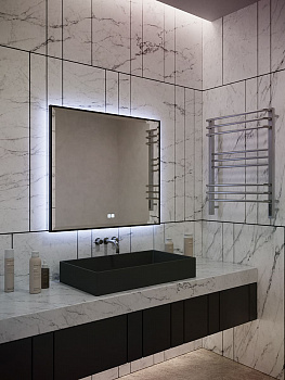 Зеркало с LED подсветкой Терминус Соренто 700*800 slim  quick touch
