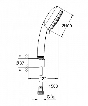 Душевой гарнитур Grohe Tempesta Cosmopolitan 100 27588002 Хром