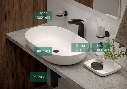 Смеситель для раковины Timo Olivia 3211/03F Черный