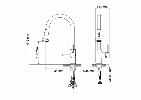 Смеситель для кухни Timo Saona 2316/03FL Черный
