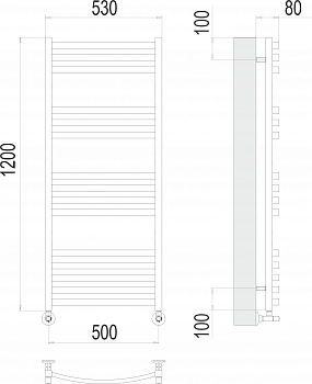 Полотенцесушитель Палермо П15 500х1200Terminus