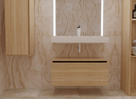 Тумба Boheme Armadi Art Vallessi UNO-S 100 897-100-L подвесная Light oak