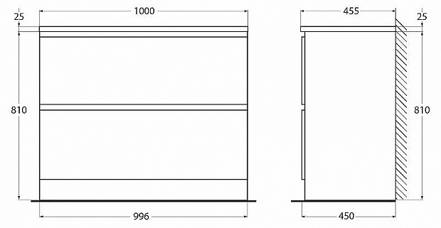Тумба под раковину BelBagno Albano 100 ALBANO-1000-2C-PIA-RR Rovere Rustico