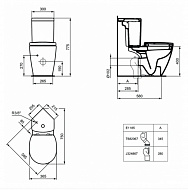 Унитаз компакт Ideal Standard Connect Space E119501 без бачка и сиденья