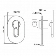 Смеситель для душа WasserKRAFT Kammel 1851 Хром