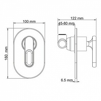 Смеситель для душа WasserKRAFT Kammel 1851 Хром