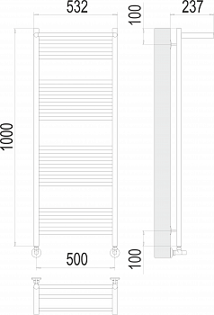 Полотенцесушитель Аврора с/п П20 500х1000Terminus