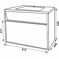 Тумба с раковиной Iddis Esper 60 ESP60W0i95K подвесная Белая