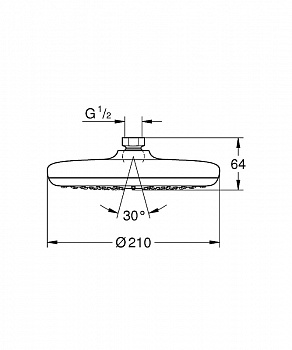 Верхний душ Grohe Tempesta 210 26408000 Хром