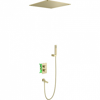 Душевая система Timo Petruma SX-5019/17SM с термостатом Золото матовое