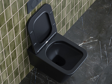 Унитаз Ceramica Nova Metric CN3007MB подвесной Черный матовый с сиденьем Микролифт