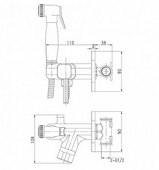 Гигиенический душ со смесителем Lemark Solo LM7165B Бронза