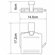 Держатель туалетной бумаги WasserKRAFT Leine K-5025W с крышкой Хром Белый