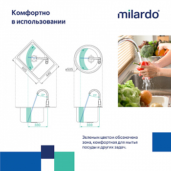 Смеситель для кухни Milardo Meal M01BLJ0M05 Черный матовый