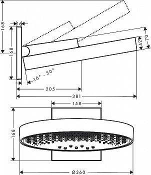 Верхний душ Hansgrohe Rainfinity 26234990 Золото