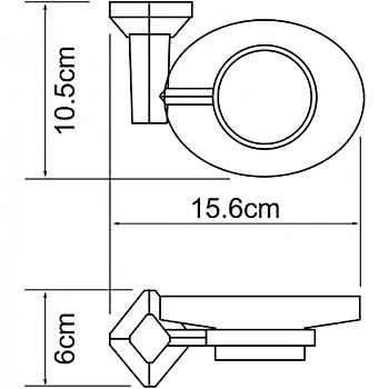 Мыльница WasserKRAFT Aller K-1129 Хром