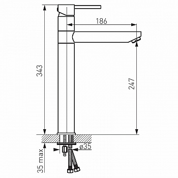 Смеситель для раковины Ferro Fiesta BFI2L Хром