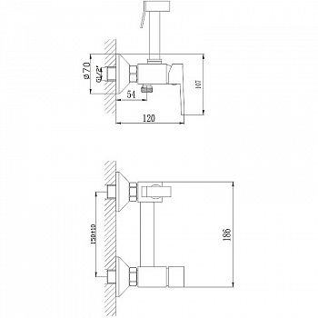 Гигиенический душ со смесителем Haiba HB5513 Хром