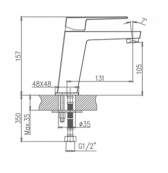 Смеситель для раковины Haiba HB10191 Хром