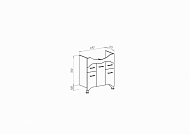 Тумба под раковину Bellezza Дрея 75 4631312000011 Белая
