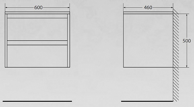 Тумба под раковину BelBagno Kraft 60 KRAFT-600-2C-SO-PP подвесная Pino Pasadena