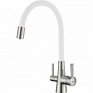Смеситель для кухни Lemark Comfort LM3075BN-White Хром Белый