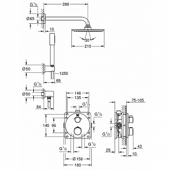 Душевая система Grohe Grohtherm 34732000 с термостатом Хром