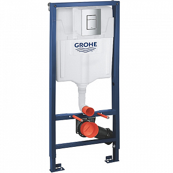 Комплект унитаза Ceramica Nova Forma CN3009 с инсталляцией Grohe Rapid SL 38772001 с сиденьем Микролифт и клавишей смыва Хром