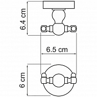 Двойной крючок WasserKRAFT Nau K-7723D Хром