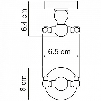 Двойной крючок WasserKRAFT Nau K-7723D Хром