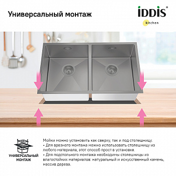 Кухонная мойка Iddis Edifice 75 EDI75G2i77 Графит