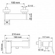 Смеситель для душа WasserKRAFT Aller 1062 Хром