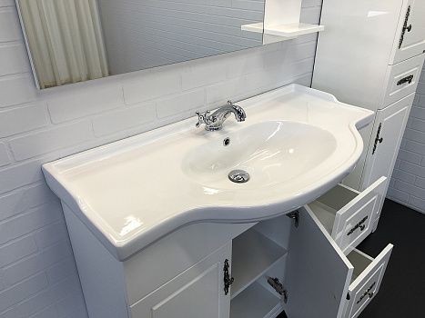 Тумба с раковиной Comforty Севилья 100 00003132627 Слоновая кость