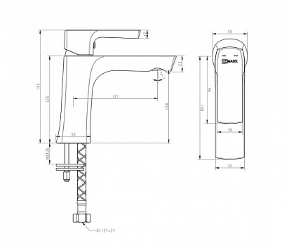 Смеситель для раковины Lemark Ursus LM7206BL Черный