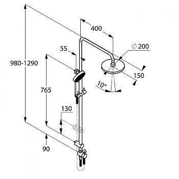 Душевая система Kludi A-Qa Dual Shower System 6609105-00 Хром