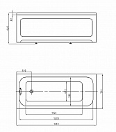 Акриловая ванна Aquatek Eco-friendly Мия 160x70 MIY160-0000001 без панелей, каркаса и слив-перелива