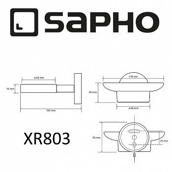 Мыльница Sapho X-round XR803 Хром
