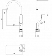 Смеситель для кухни Lemark Bronx LM3705GM Графит