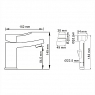 Смеситель для раковины WasserKRAFT Aller 1068 Хром