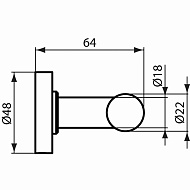 Двойной крючок Ideal Standard IOM A9116AA Хром