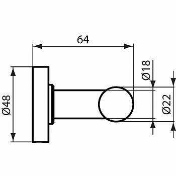 Двойной крючок Ideal Standard IOM A9116AA Хром