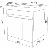 Тумба с раковиной Iddis Zodiac 60 ZOD6CD0i95K подвесная Белая