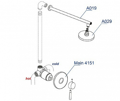 Душевая система WasserKRAFT Main A12429 Хром