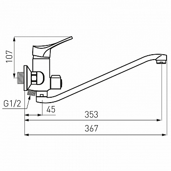 Смеситель для ванны Ferro Stillo BSL55A Хром