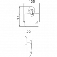 Держатель туалетной бумаги Haiba HB1603 с крышкой Хром