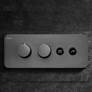 Душевая система Black&White Universe U7646GM 7646GM с термостатом Gun Metal