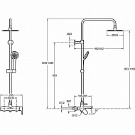 Душевая система Jacob Delafon Aleo E97825RU-4-CP Хром